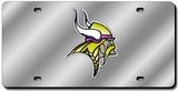 Minnesota Vikings License Plate Laser Cut Silver - Team Fan Cave