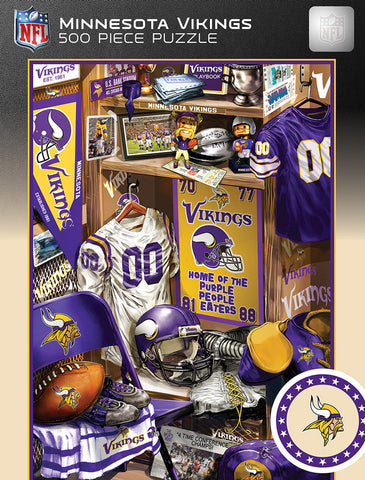 Minnesota Vikings Puzzle 500 Piece Locker Room-0