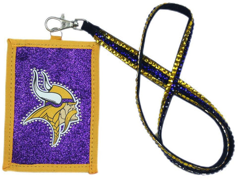 Minnesota Vikings Wallet Beaded Lanyard Style - Team Fan Cave