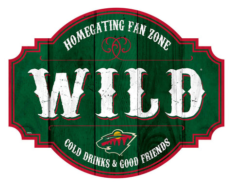 Minnesota Wild Sign Wood 12 Inch Homegating Tavern - Special Order-0