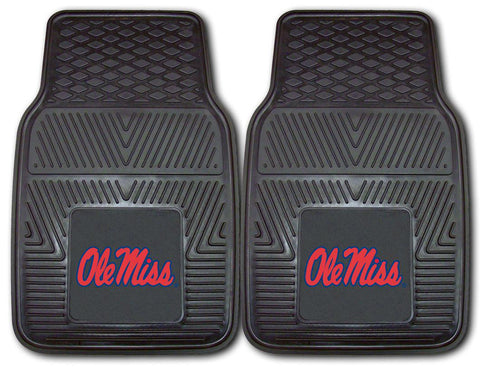 Mississippi Rebels Heavy Duty 2-Piece Vinyl Car Mats - Team Fan Cave