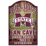 Mississippi State Bulldogs Sign 11x17 Wood Fan Cave Design - Special Order-0