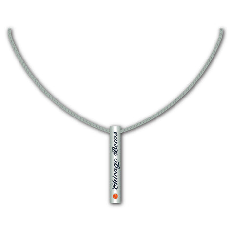 Chicago Bears Necklace Silver Bar-0