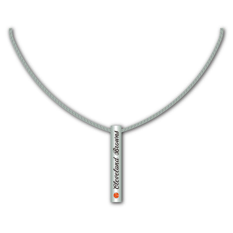 Cleveland Browns Necklace Silver Bar-0