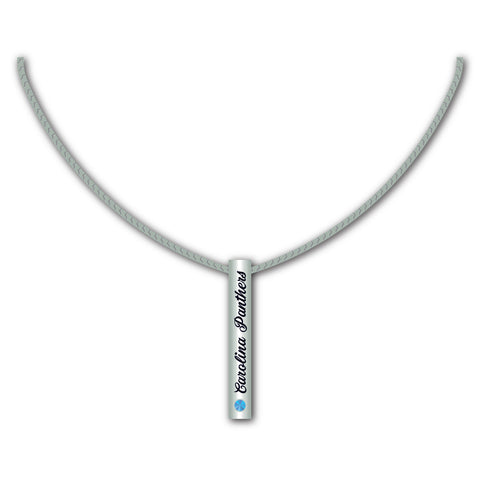 Carolina Panthers Necklace Silver Bar-0
