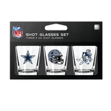 Dallas Cowboys Shot Glass Set 3 Pack-0