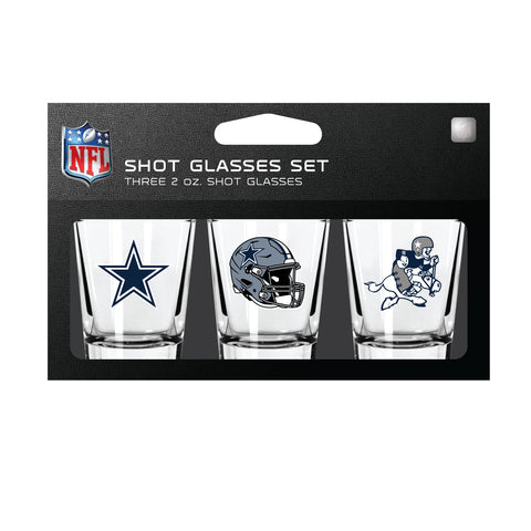 Dallas Cowboys Shot Glass Set 3 Pack-0
