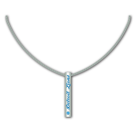 Detroit Lions Necklace Silver Bar-0