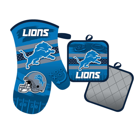 Detroit Lions Oven Mitt and Pot Holder Set-0