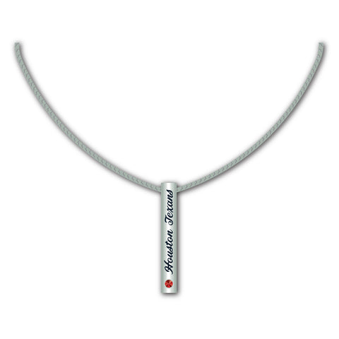 Houston Texans Necklace Silver Bar-0