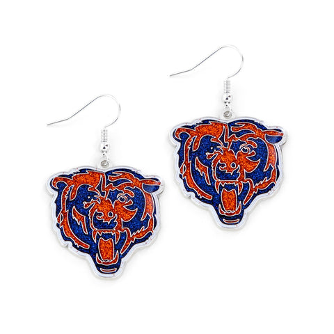 Chicago Bears Earrings Glitter Dazzle-0