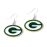 Green Bay Packers Earrings Glitter Dazzle-0