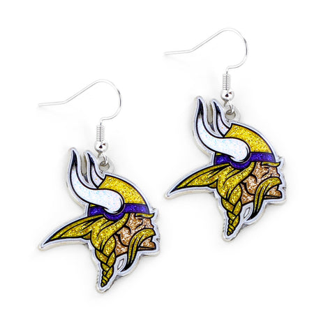 Minnesota Vikings Earrings Glitter Dazzle-0