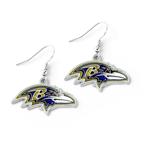 Baltimore Ravens Earrings Glitter Dazzle-0