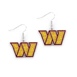 Washington Commanders Earrings Glitter Dazzle-0
