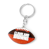Cleveland Browns Keychain Football Glitter-0