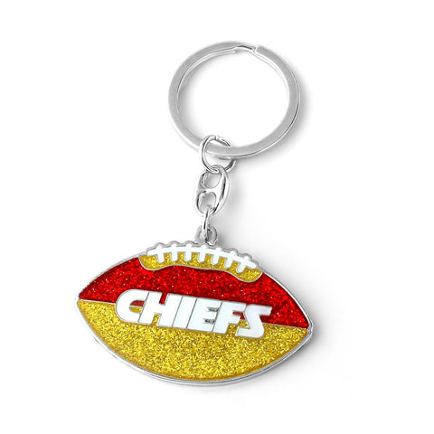Kansas City Chiefs Keychain Football Glitter-0