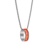 Cincinnati Bengals Necklace Fashion Ring Pendant Silver-0