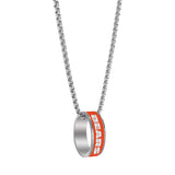 Chicago Bears Necklace Fashion Ring Pendant Silver-0