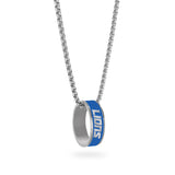 Detroit Lions Necklace Fashion Ring Pendant Silver-0