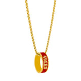 San Francisco 49ers Necklace Fashion Ring Pendant Gold-0