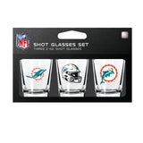Miami Dolphins Shot Glass Set 3 Pack-0