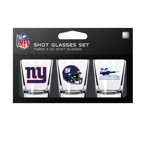 New York Giants Shot Glass Set 3 Pack-0