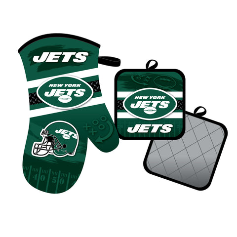 New York Jets Oven Mitt and Pot Holder Set-0