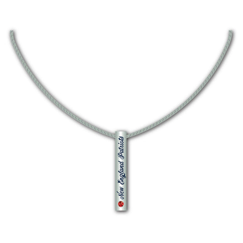 New England Patriots Necklace Silver Bar-0