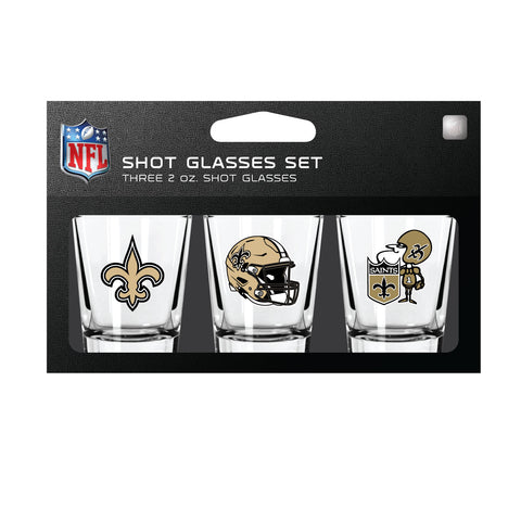 New Orleans Saints Shot Glass Set 3 Pack-0