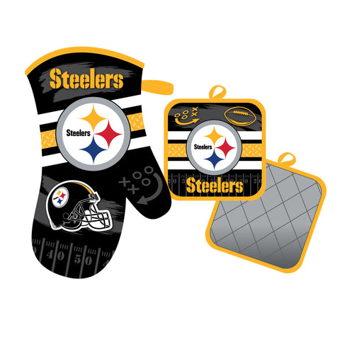 Pittsburgh Steelers Oven Mitt and Pot Holder Set-0