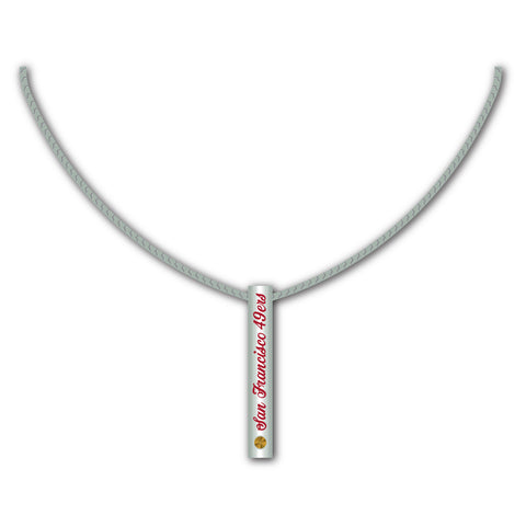 San Francisco 49ers Necklace Silver Bar-0