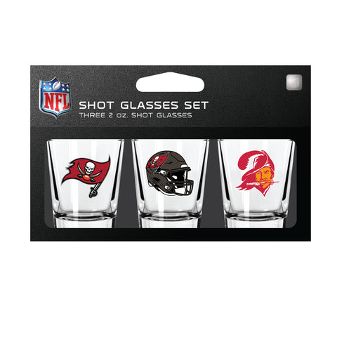 Tampa Bay Buccaneers Shot Glass Set 3 Pack-0