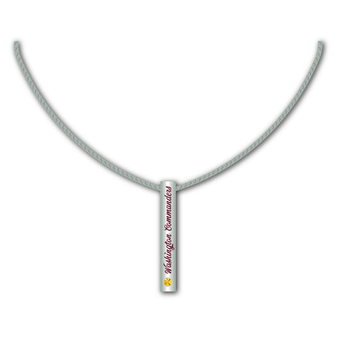 Washington Commanders Necklace Silver Bar-0