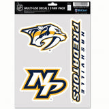 Nashville Predators Decal Multi Use Fan 3 Pack-0