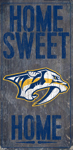 Nashville Predators Sign Wood 6x12 Home Sweet Home Design - Team Fan Cave