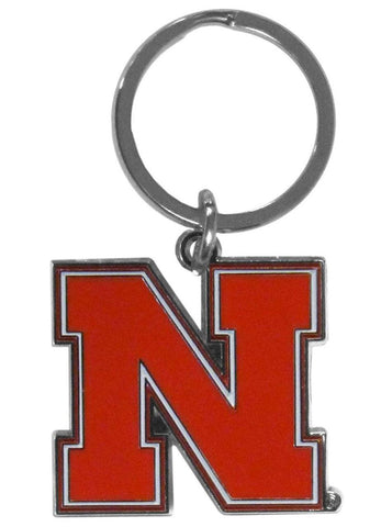 Nebraska Cornhuskers Chrome Logo Cut Keychain