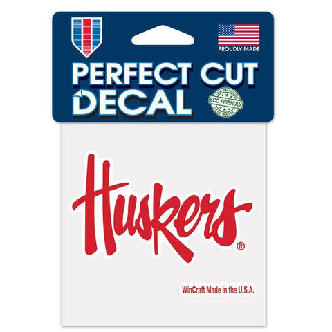 Nebraska Cornhuskers Decal 4x4 Perfect Cut Color - Team Fan Cave