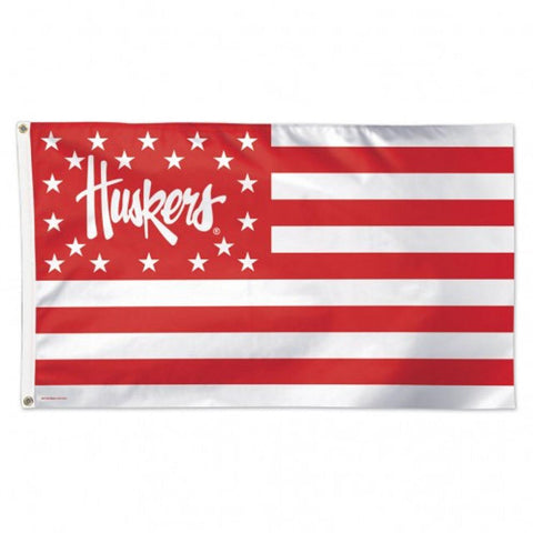 Nebraska Cornhuskers Flag 3x5 Deluxe Stars and Stripes-0