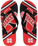 Nebraska Cornhuskers Flip Flop - Unisex Big Logo - (1 Pair) - M-0