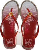 Nebraska Cornhuskers Flip Flop - Women Jelly - (1 Pair) - L-0