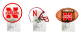 Nebraska Cornhuskers Glass Night Light - 3 Assorted - 18 piece - Team Fan Cave