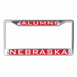 Nebraska Cornhuskers License Plate Frame - Inlaid - Alumni - Special Order