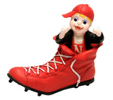 Nebraska Cornhuskers Mascot in Cleat - Script Logo-0