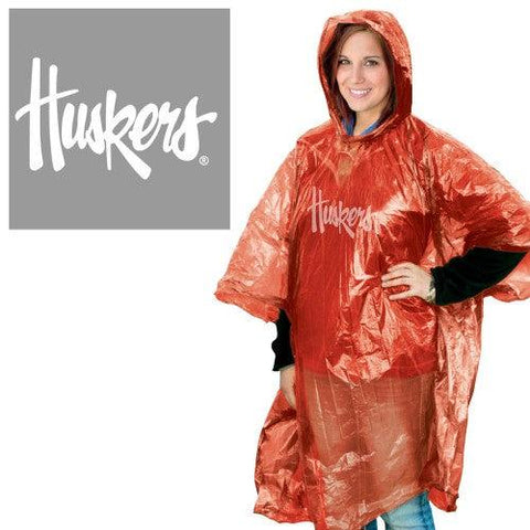 Nebraska Cornhuskers Rain Poncho - Team Fan Cave