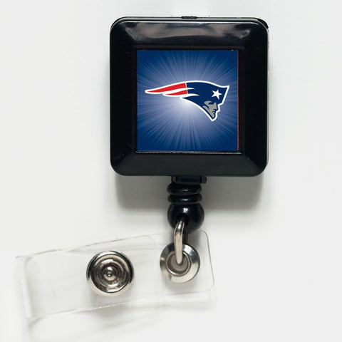 New England Patriots Badge Holder Retractable Square-0