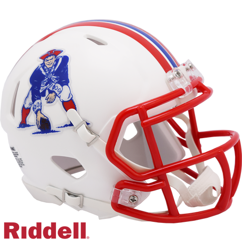 New England Patriots Helmet Riddell Replica Mini Speed Style 1990-1992 T/B-0