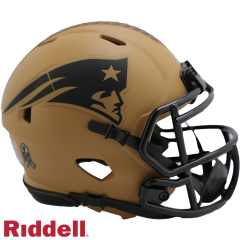 New England Patriots Helmet Riddell Replica Mini Speed Style Salute To Service 2023-0