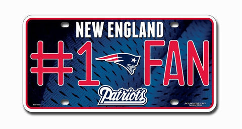 New England Patriots License Plate #1 Fan - Team Fan Cave