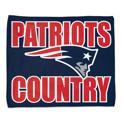 New England Patriots Towel 15x18 Rally Style Full Color-0